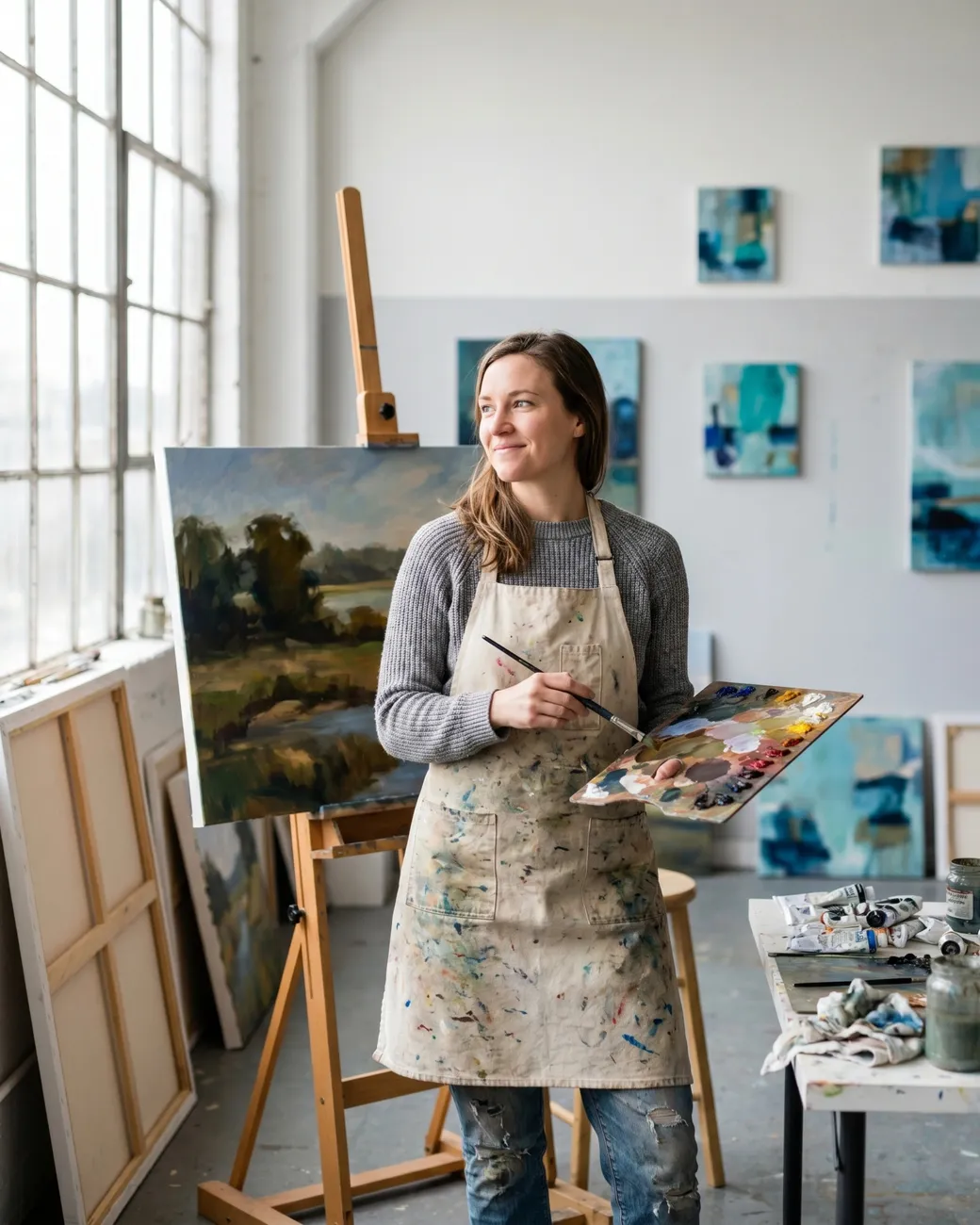 Adult art class