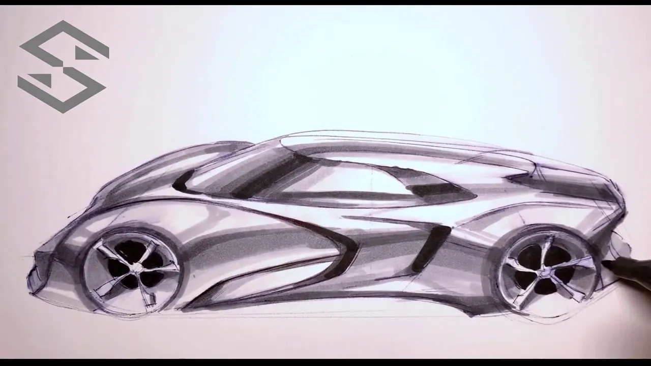 Car design sketch demo