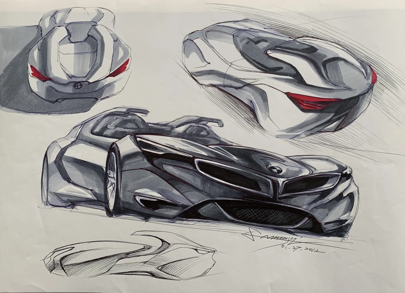 Car design sketch